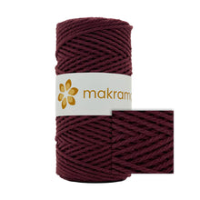 Cargar imagen en el visor de la galería, Cuerda Algodón 2mm Makrama 100m Vino Bordo