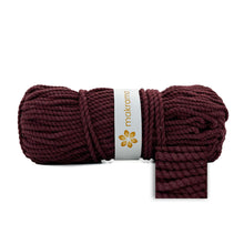 Cargar imagen en el visor de la galería, Cuerda Algodón 4mm Makrama Vino Bordo
