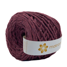 Cargar imagen en el visor de la galería, Hilaza Algodón 4mm Makrama 500gr Vino Bordo