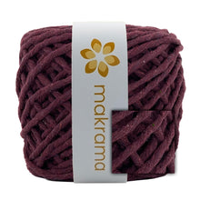 Cargar imagen en el visor de la galería, Hilaza Algodón 4mm Makrama 500gr Vino Bordo