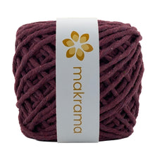 Cargar imagen en el visor de la galería, Hilaza Algodón 4mm Makrama 500gr Vino Bordo