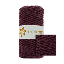 Cargar imagen en el visor de la galería, Cuerda Algodón 2mm Makrama 100m Vino