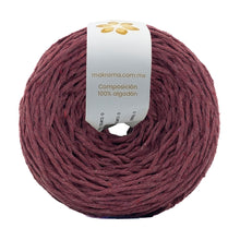 Cargar imagen en el visor de la galería, Hilaza Algodón 2mm Makrama 500gr Vino