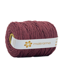 Cargar imagen en el visor de la galería, Hilaza Algodón 3mm Makrama 1kg Vino