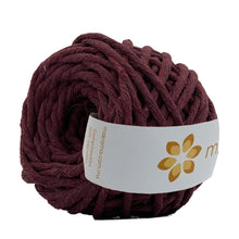 Cargar imagen en el visor de la galería, Hilaza Algodón Mini 3mm Makrama 150gr Vino