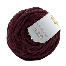 Cargar imagen en el visor de la galería, Hilaza Algodón Mini 3mm Makrama 150gr Vino
