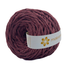 Cargar imagen en el visor de la galería, Hilaza Algodón 3mm Makrama 100m Vino