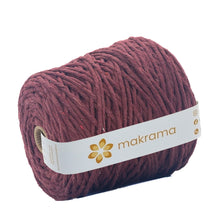 Cargar imagen en el visor de la galería, Hilaza Algodón 4mm Makrama 1kg Vino