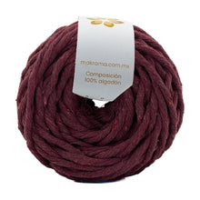 Cargar imagen en el visor de la galería, Hilaza Algodón Mini 4mm Makrama 150gr Vino