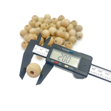 Cargar imagen en el visor de la galería, Cuentas Artesanales de Madera Makrama 20mm 50pz