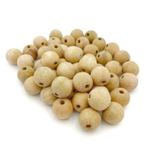 Cargar imagen en el visor de la galería, Cuentas Artesanales de Madera Makrama 25mm 50pz