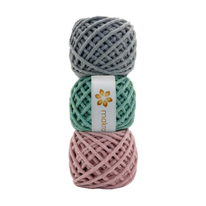 Kit Hilaza Algodón 3mm Makrama Colores Varios 3pz