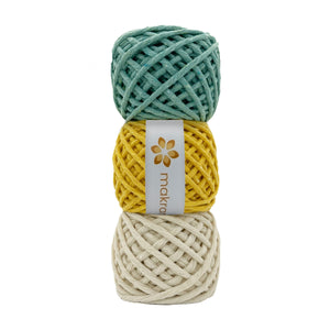 Kit Hilaza Algodón 3mm Makrama Colores Varios 3pz