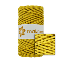Cargar imagen en el visor de la galería, Cuerda Algodón 2mm Makrama 100m Amarillo Canario
