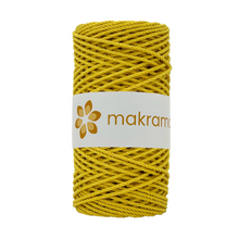 Cargar imagen en el visor de la galería, Cuerda Algodón 2mm Makrama 100m Amarillo Canario
