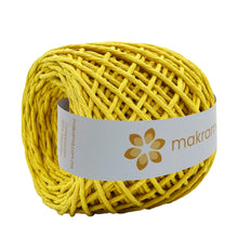 Cargar imagen en el visor de la galería, Hilaza Algodón 3mm Makrama 100m Amarillo Canario
