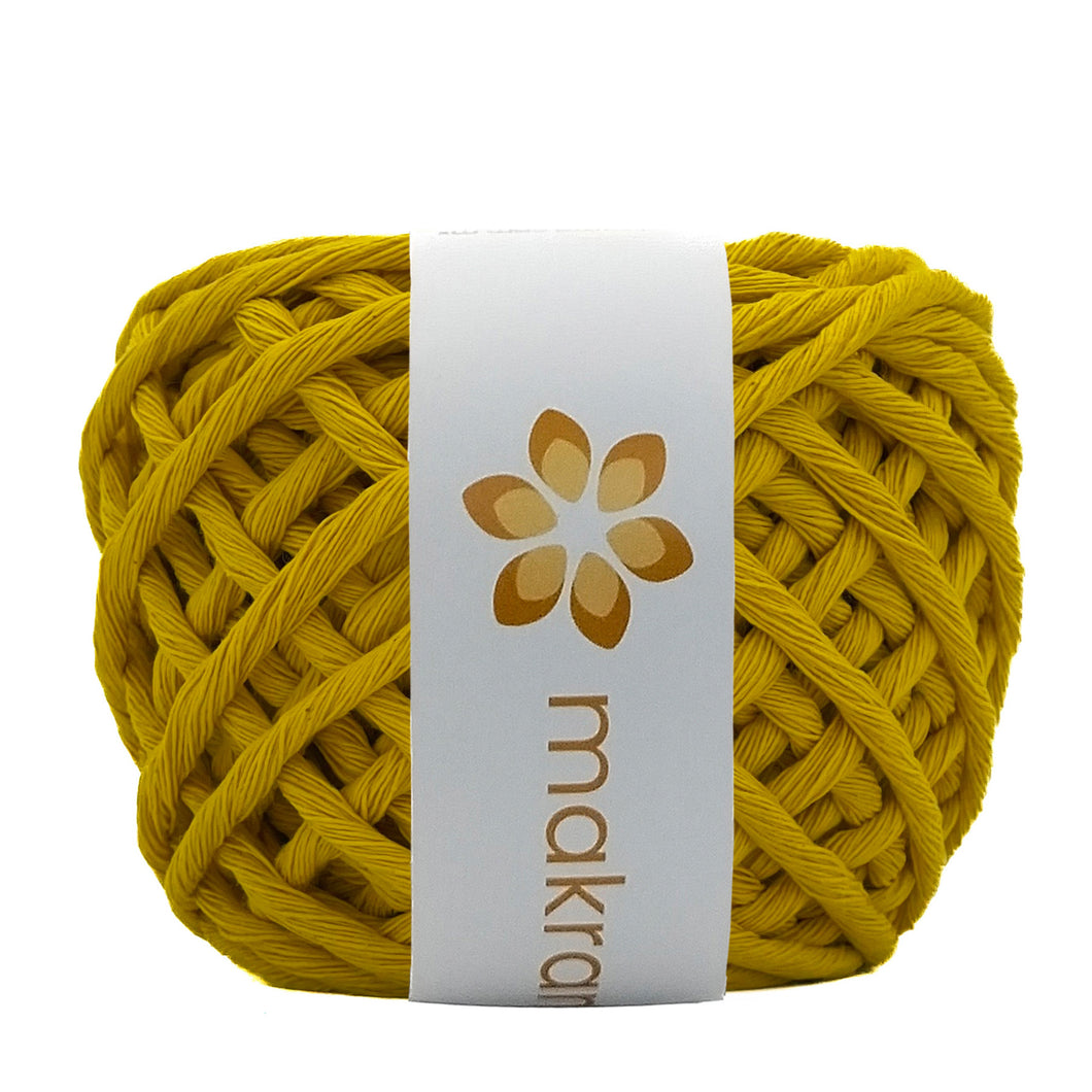 Hilaza Algodón Mini 4mm Makrama 150gr Amarillo Girasol