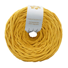Cargar imagen en el visor de la galería, Hilaza Algodón 4mm Makrama 500gr Amarillo Mango
