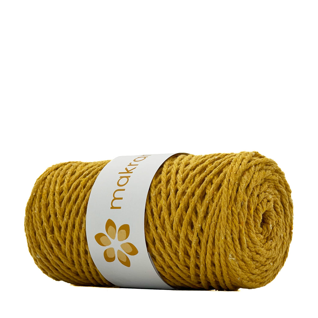 Cuerda Algodón 2mm Makrama 100m Amarillo Mantequilla