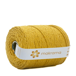 Hilaza Algodón 3mm Makrama 1kg Amarillo Mostaza