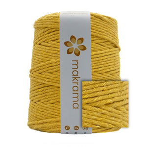 Hilaza Algodón 3mm Makrama 1kg Amarillo Mostaza