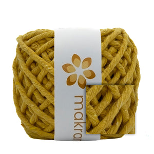 Hilaza Algodón Mini 3mm Makrama 150gr Amarillo Mostaza