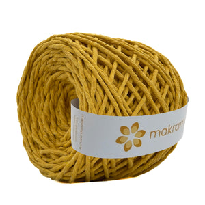 Hilaza Algodón 4mm Makrama 500gr Amarillo Mostaza