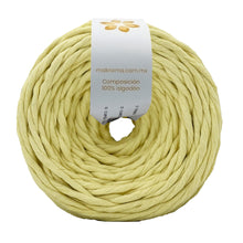 Cargar imagen en el visor de la galería, Hilaza Algodón 4mm Makrama 500gr Amarillo Pastel
