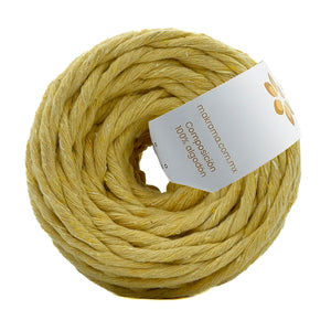 Hilaza Algodón Mini 4mm Makrama 150gr Amarillo Vainilla