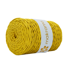 Cargar imagen en el visor de la galería, Cuerda Algodón 2mm Makrama 500gr Amarillo Canario
