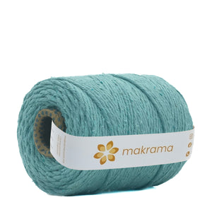 Hilaza Algodón 3mm Makrama 1kg Verde Aqua Claro