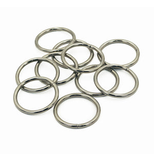 Aros de Metal 1.5 Pulgadas Makrama Plateado 10pz