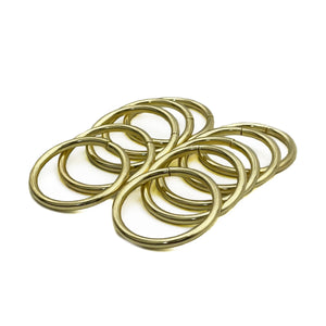 Aros de Metal 1.5 pulgadas Makrama Dorado 10pz