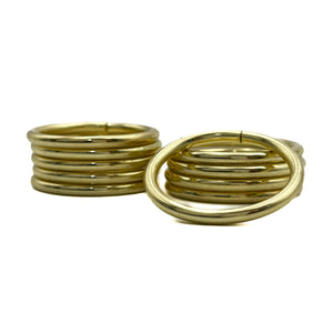 Aros de Metal 1.5 pulgadas Makrama Dorado 10pz