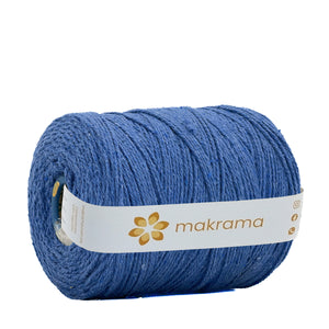 Cuerda Algodón 2mm Makrama 1kg Azul Bondi