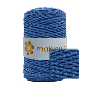 Cuerda Algodón 2mm Makrama 500gr Azul Bondi