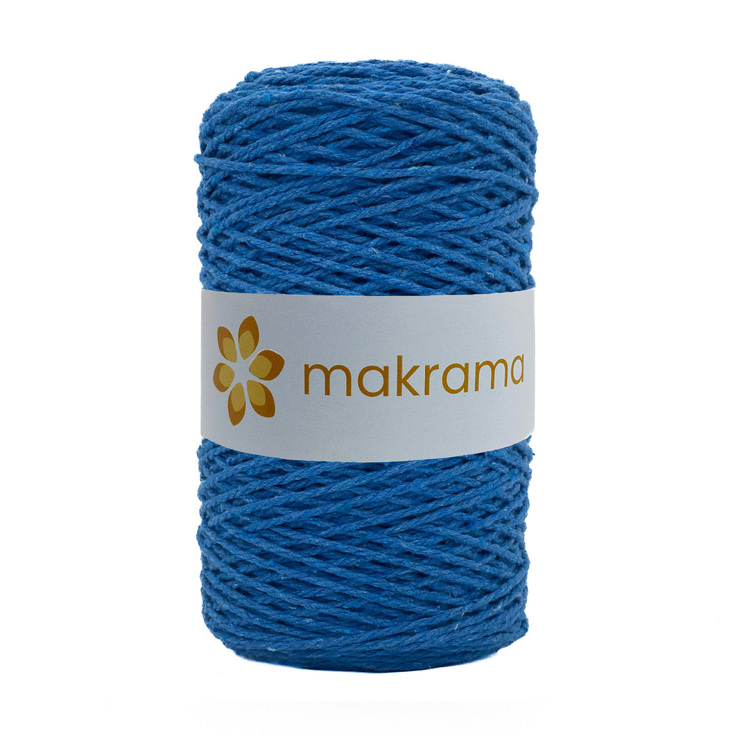 Cuerda Algodón 2mm Makrama 500gr Azul Capri