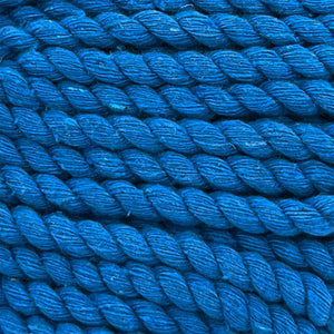Cuerda Algodón 4mm Makrama Azul Capri