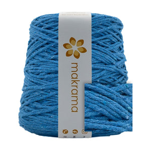 Hilaza Algodón 2mm Makrama 1kg Azul Capri