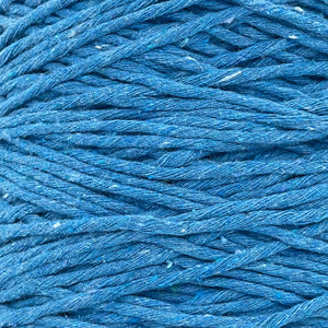 Hilaza Algodón 2mm Makrama 1kg Azul Capri