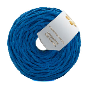 Hilaza Algodón Mini 2mm Makrama 150gr Azul Capri