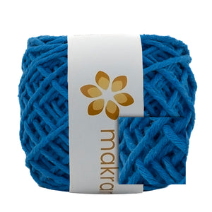 Hilaza Algodón Mini 2mm Makrama 150gr Azul Capri