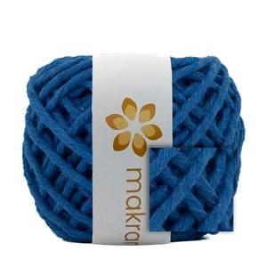 Hilaza Algodón Mini 3mm Makrama 150gr Azul Capri