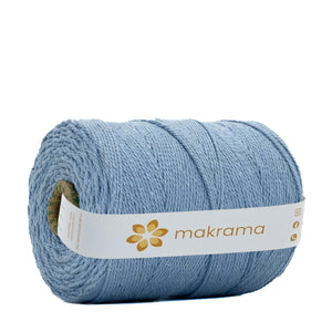 Cuerda Algodón 2mm Makrama 1kg Azul Claro