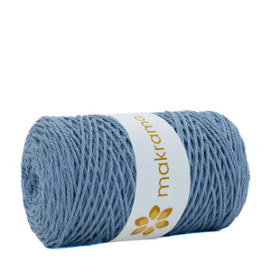 Cuerda Algodón 2mm Makrama 500gr Azul Claro