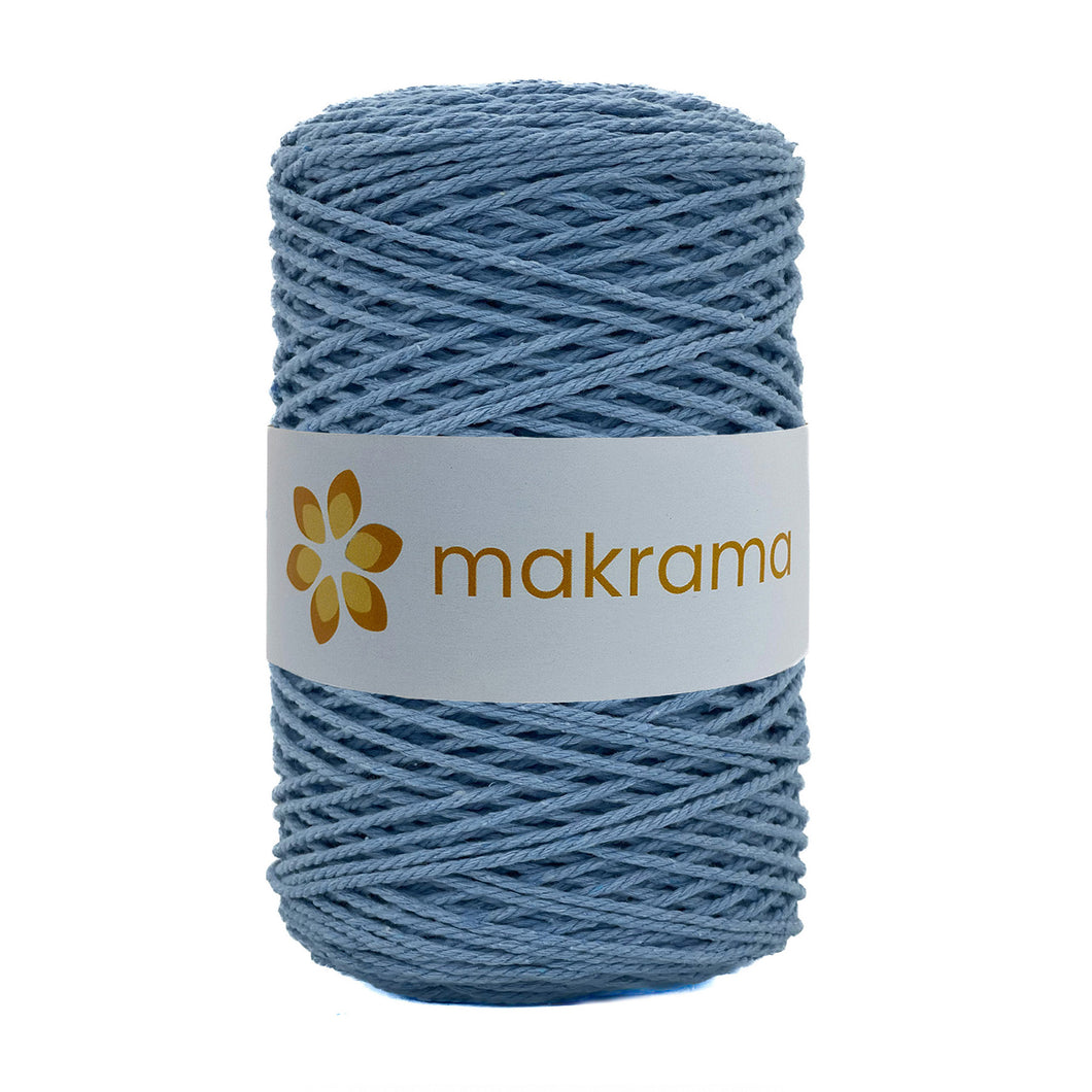 Cuerda Algodón 2mm Makrama 500gr Azul Claro