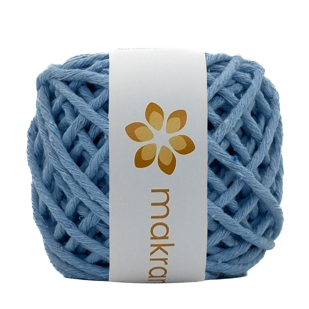 Hilaza Algodón Mini 3mm Makrama 150gr Azul Claro