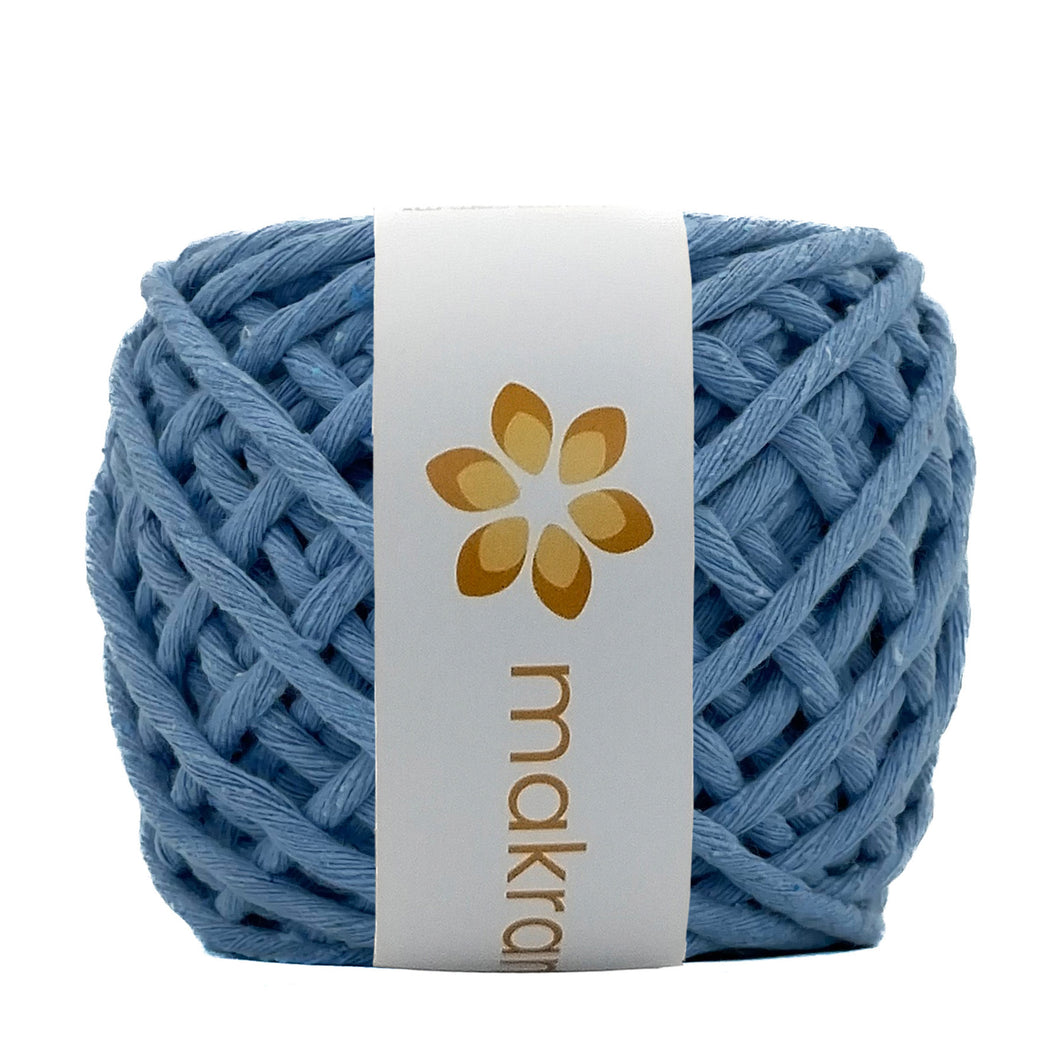 Hilaza Algodón Mini 4mm Makrama 150gr Azul Claro