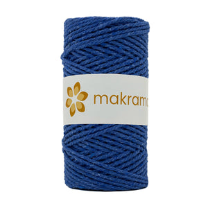 Cuerda Algodón 2mm Makrama 100m Azul Cobalto