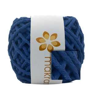 Hilaza Algodón Mini 3mm Makrama 150gr Azul Cobalto